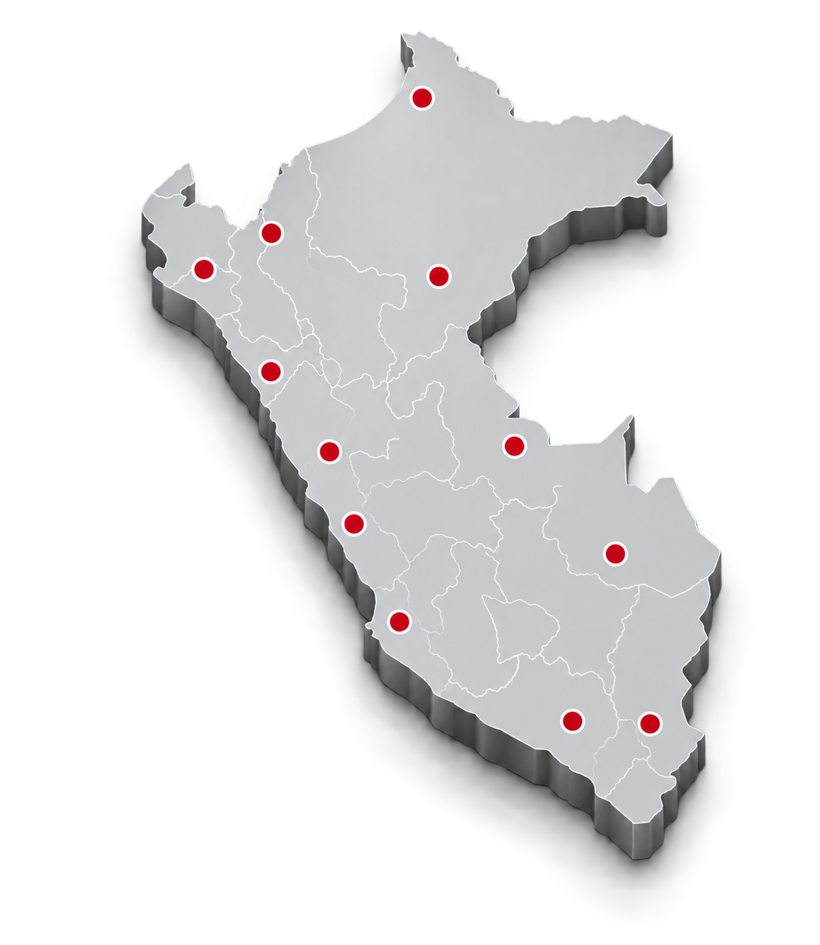 Mapa 3D del Perú con Marcadores - Jolucava